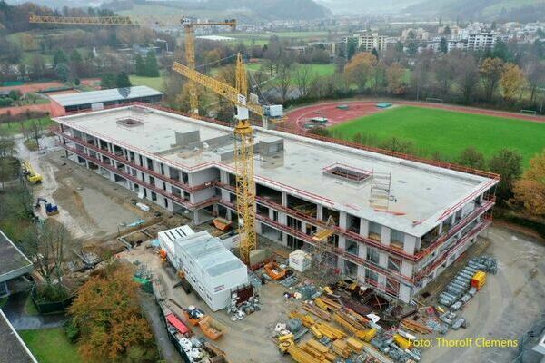 Luftbildaufnahme - Blick Richtung Stadion