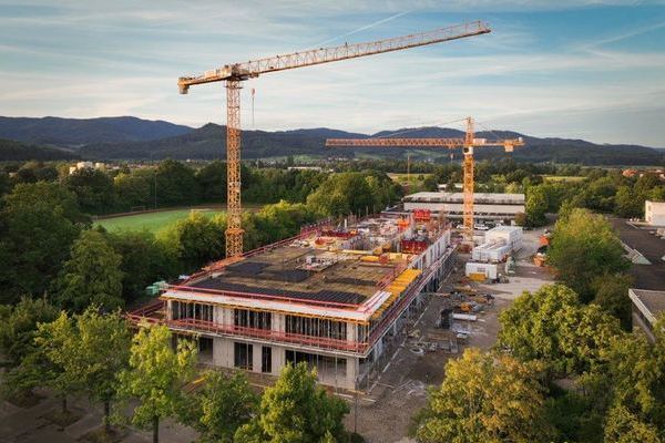 Luftaufnahme der Baustelle - Ansicht von Norden