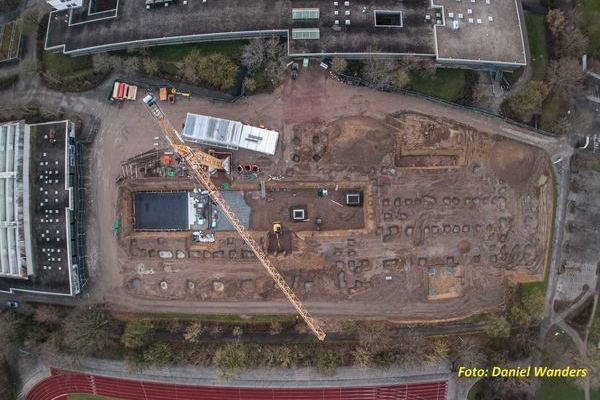 das Baufeld aus der Luft